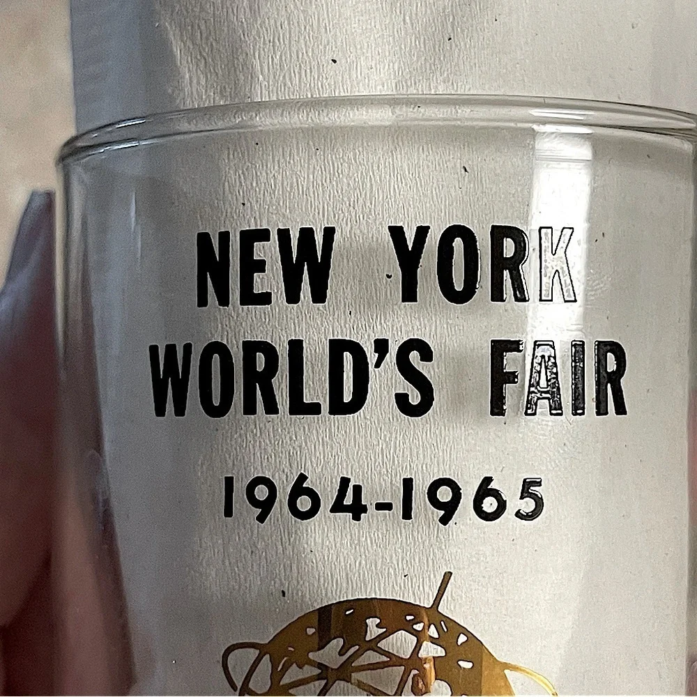 New York World's Fair Glasses 1964-1965 New York Central Train System Set of 6